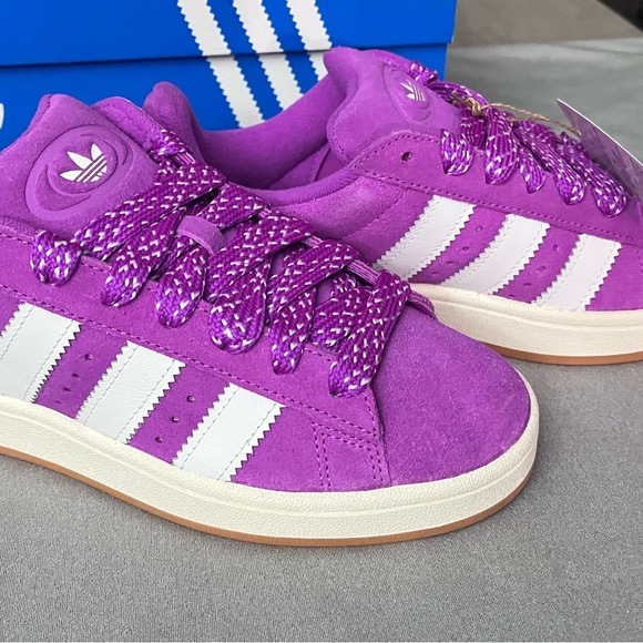 Adidas Women's Pink and White Campus Sneakers - Picture 5 of 9